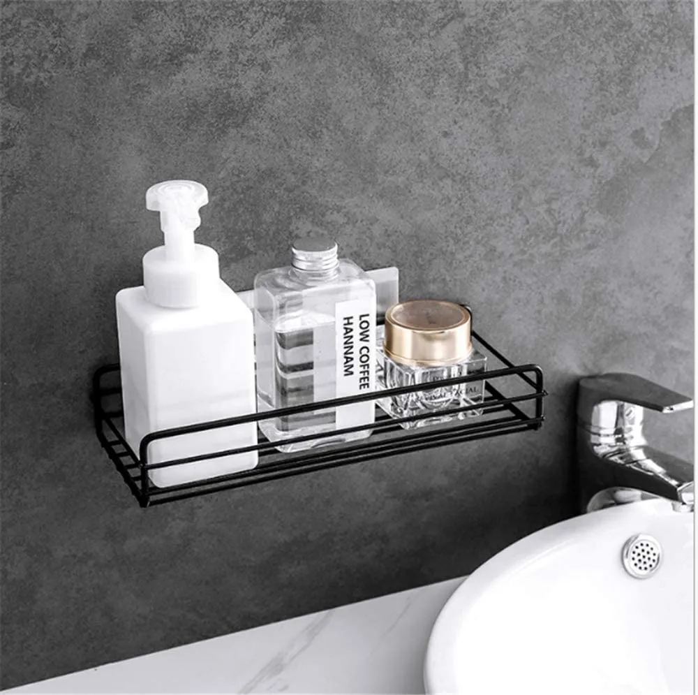 Multipurpose Wall Mount Metal Bathroom Shelf And Rack For Home And Kitchen.